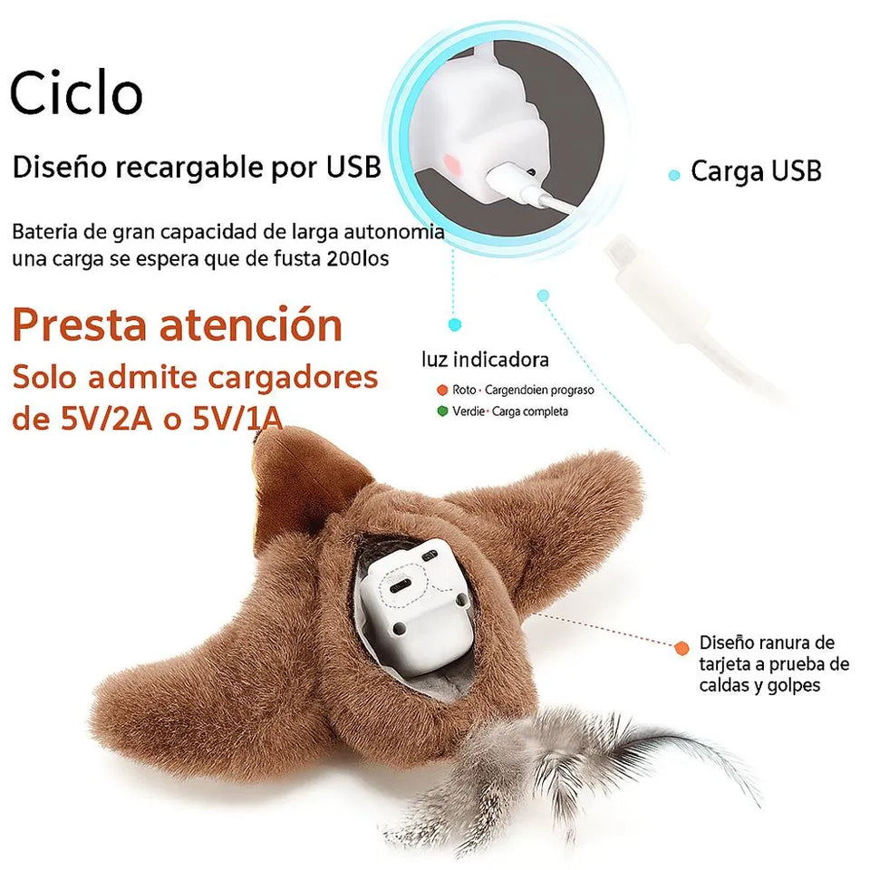 Juguete Interactivo de Pájaro Electrónico para Gatos