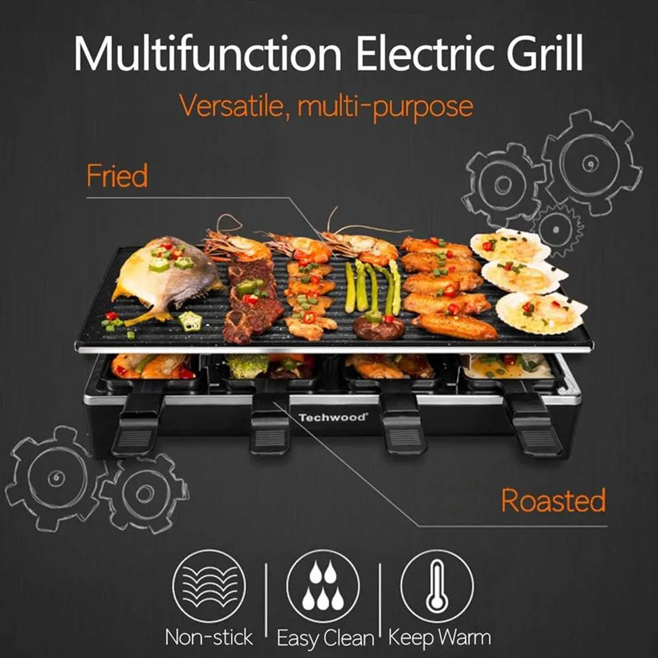 Parrilla Eléctrica Sokany 2 en 1 Multifuncional