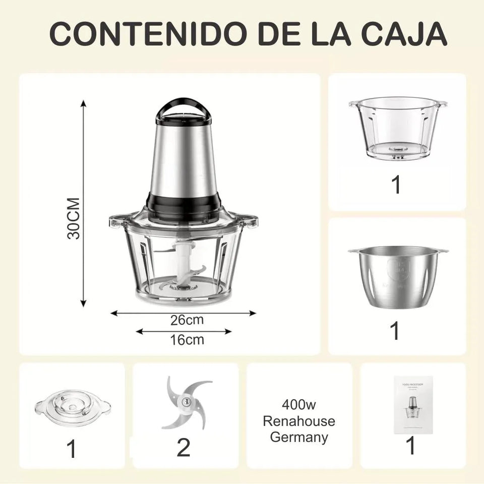 Procesador De Alimentos, 2 Lt