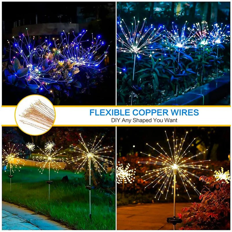 Luces Erizo X2 Solares para Jardín