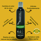 COMBO SHAMPOO CUBRE CANAS SECRETO DE ANGELES + 2 OBSEQUIO