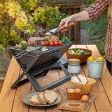 Parrilla Portátil Plegable de Carbón Premium en Acero Inoxidable