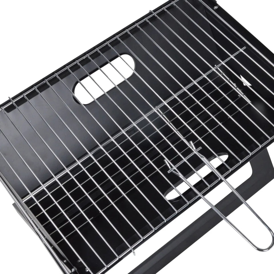 Parrilla Portátil Plegable de Carbón Premium en Acero Inoxidable