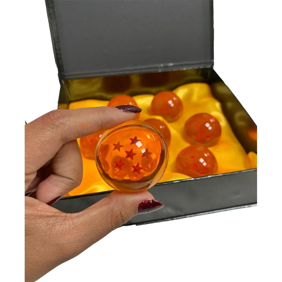 Set de 7 Esferas del Dragón Dragon Ball Z de Cristal con Estuche Premium
