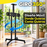Soporte TV Rodante Pedestal Móvil 32 a 70 Pulgadas