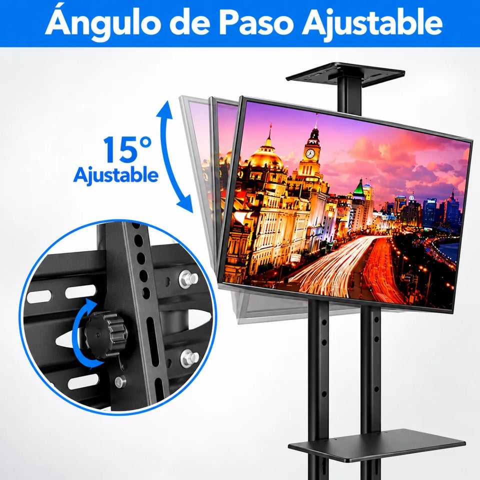 Soporte TV Rodante Pedestal Móvil 32 a 70 Pulgadas