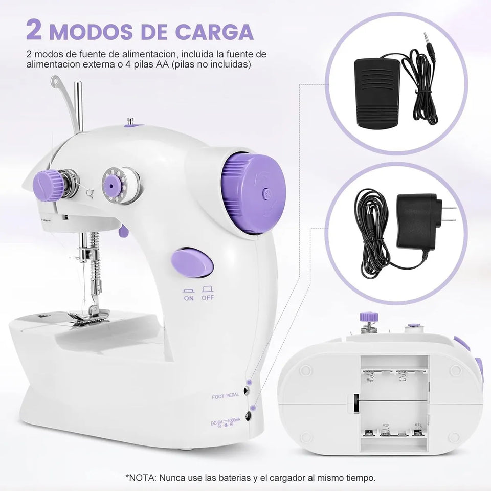 Mini Máquina de Coser Portátil Eléctrica Multifuncional