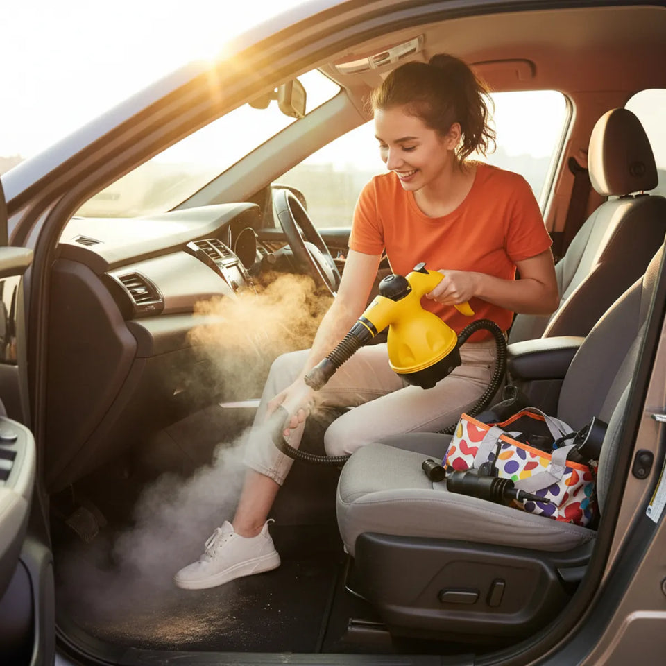 Limpiador a Vapor Portátil 1000W Multiusos de Alta Presión