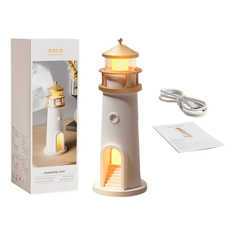 Lámpara Faro con Proyector de Luna