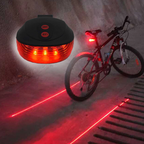 LUZ LED CON LASER PARA BICLETAS