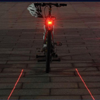 LUZ LED CON LASER PARA BICLETAS