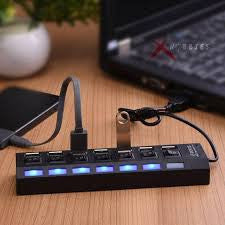 CONECTOR USB 7 PUERTOS HUB 2.0